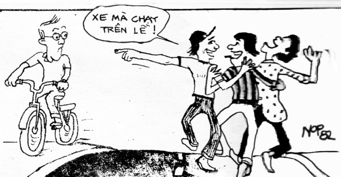 "Giành[-]lại[-]vỉa[-]hè"[-]qua[-]tranh[-]biếm...[-]40[-]năm[-]trước